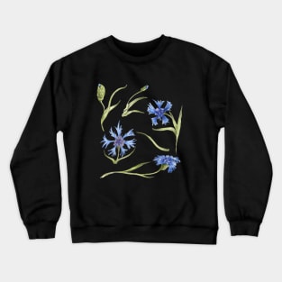 set of blue flowers_4 Crewneck Sweatshirt
